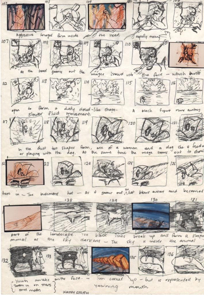 storyboard, 'Change of place', 