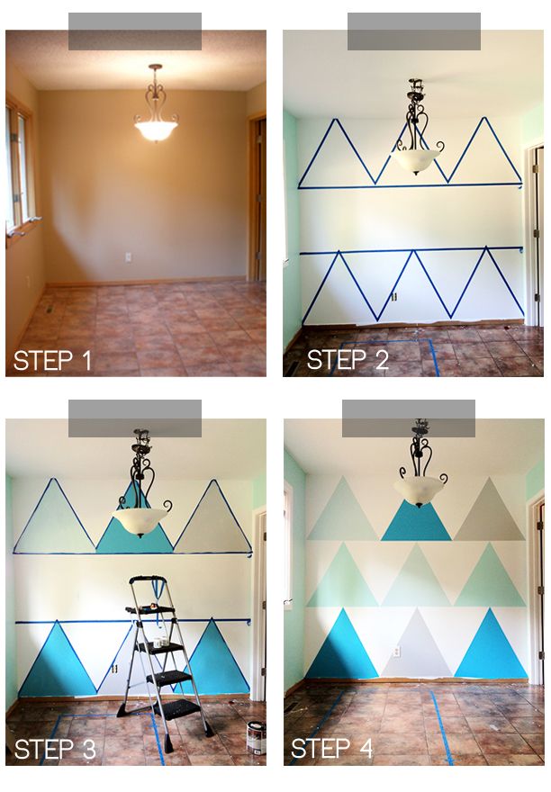DIY Triangles: Creating Wall Patterns with Painter's Tape