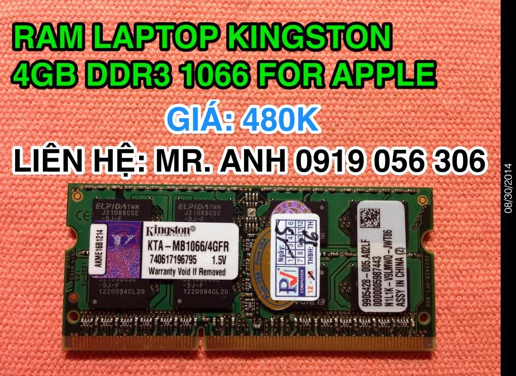 RAM DDR3 Bus 1333Mhz & 1066Mhz - 2