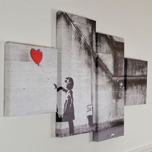 4 PIECE LARGE CANVAS PICTURE STAGGERED WALL ART MULTI SPLIT PANEL