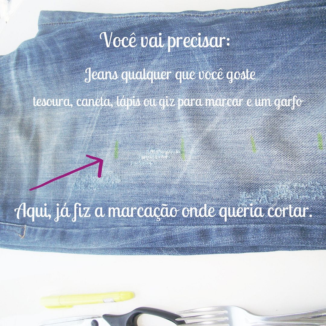 DIY Jeans destroyed