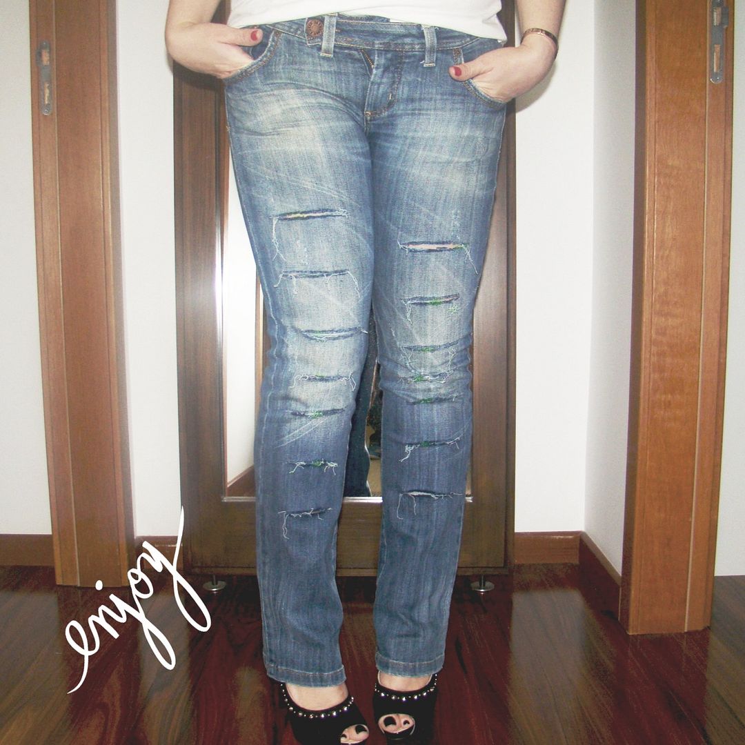 DIY Jeans destroyed