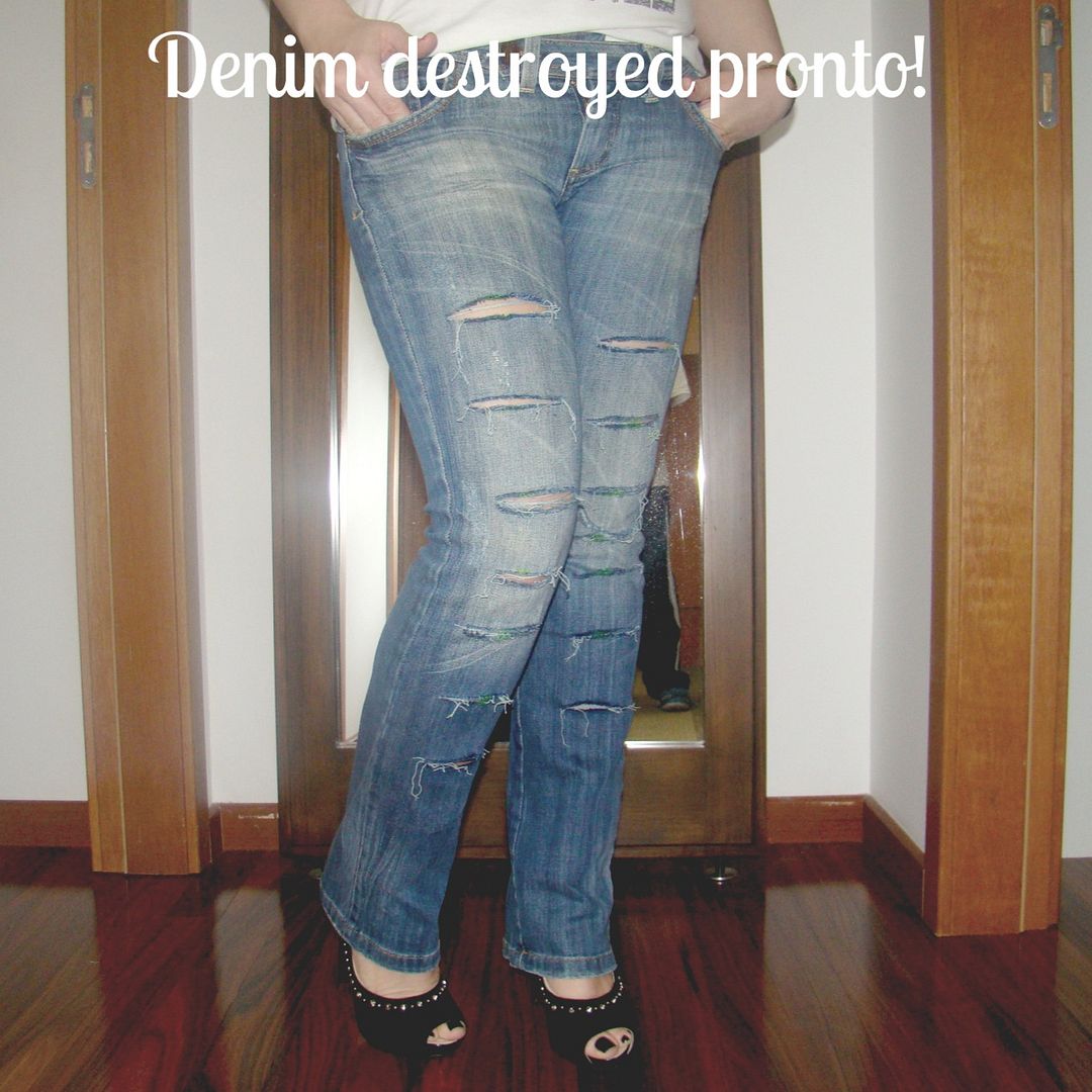 DIY Jeans destroyed
