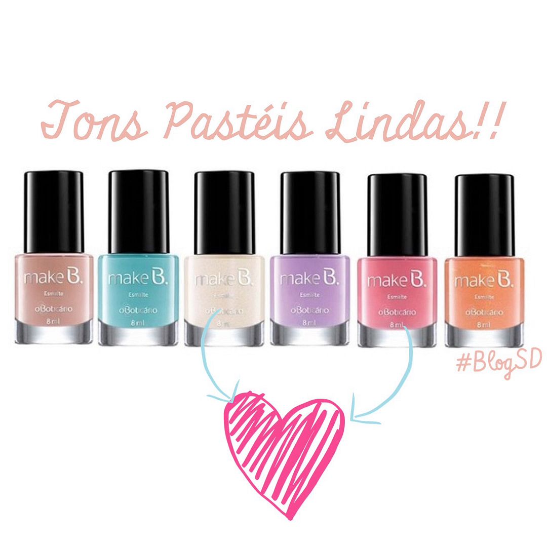 Nova coleçao de esmaltes Make B anos 60