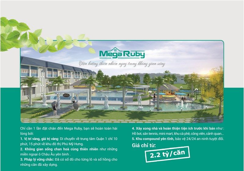 DỰ ÁN MEGA RUBY RESIDENCE QUẬN 9
