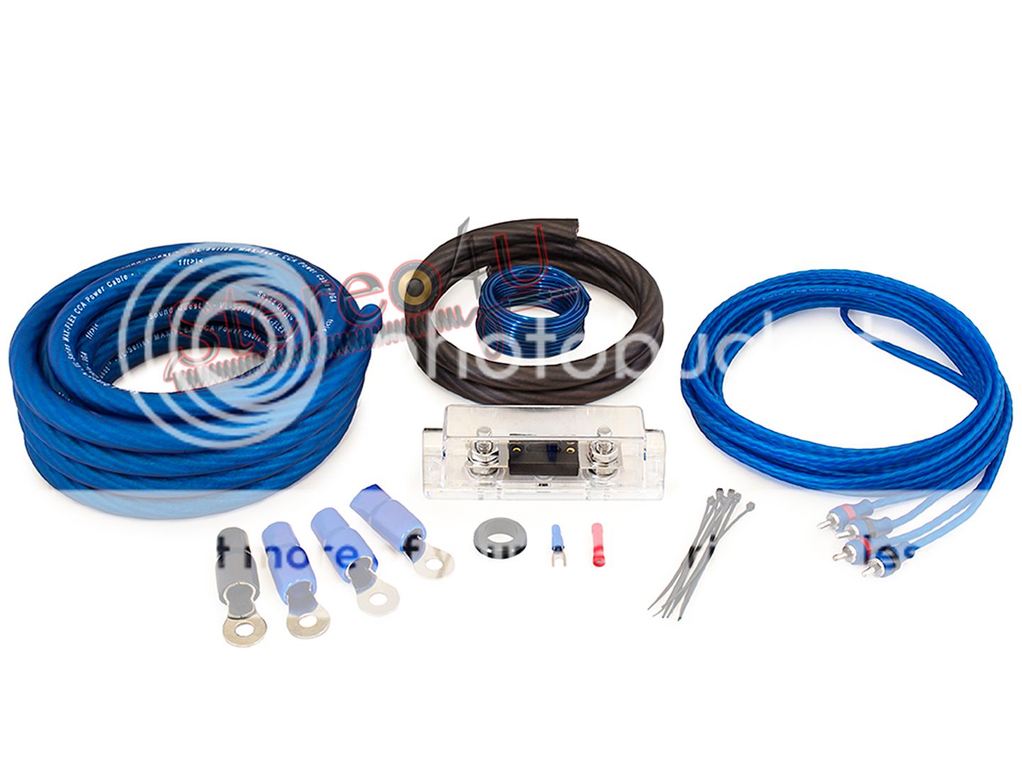 Sound Quest SQK4ANL 1000 Watts CCA 4 Gauge Amplifier Wiring Kit Brand